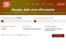 Pow Wow Loans Short-term loan